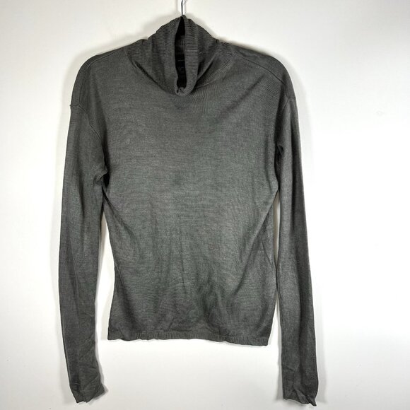 Ralph Lauren Gray Silk Blend Turtleneck Pullover Long Sleeve Women’s Medium - Picture 1 of 9